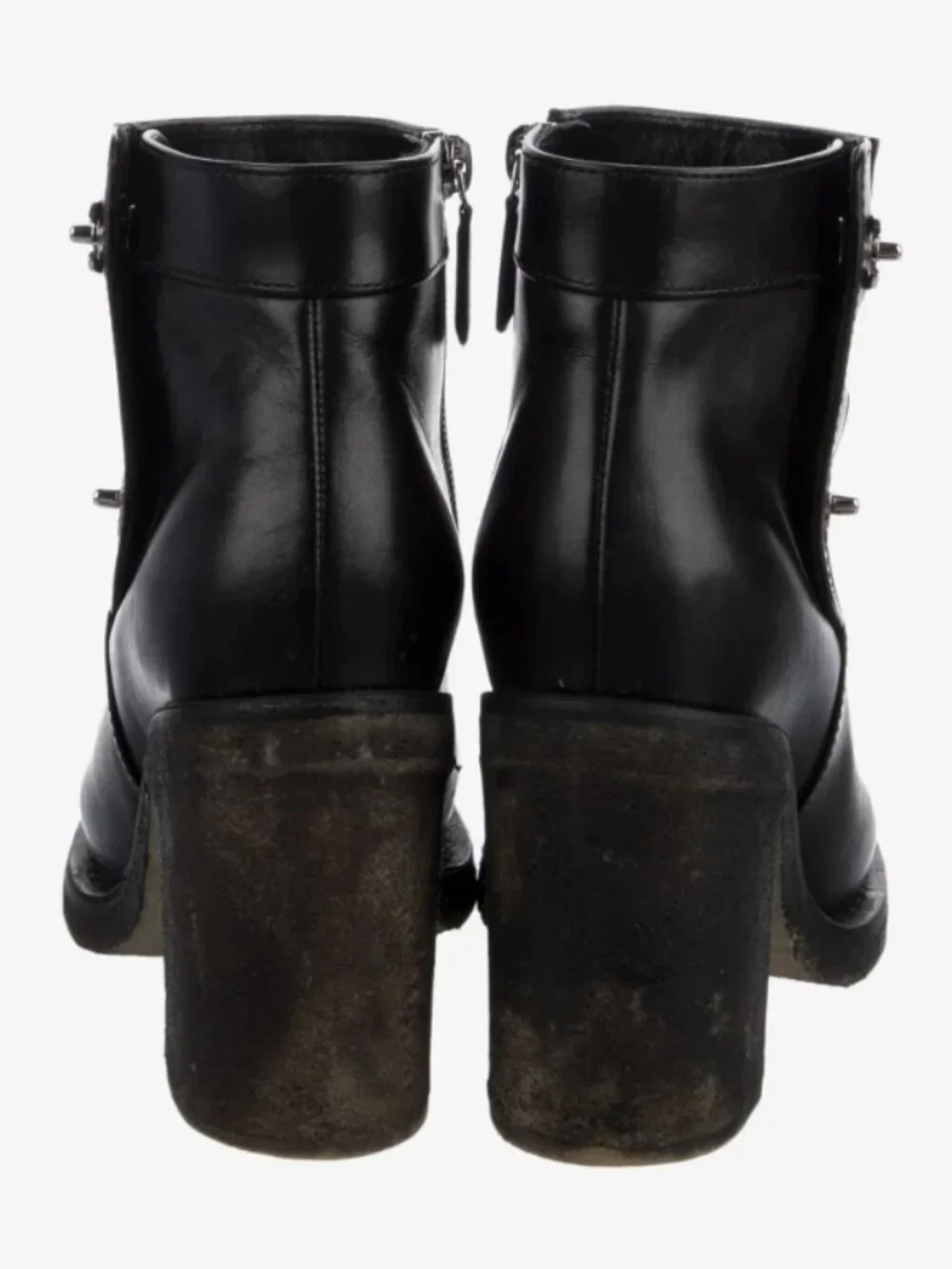 Chanel CC Turnlock 2015 Ankle Boot Size 6 Black Leather Moto Biker Bootie